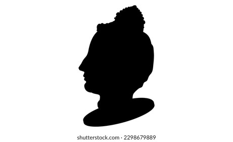 Elizabeth I silhouette, high quality vector svg
