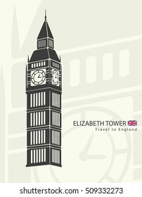 Elizabeth tower clock big Ben in London