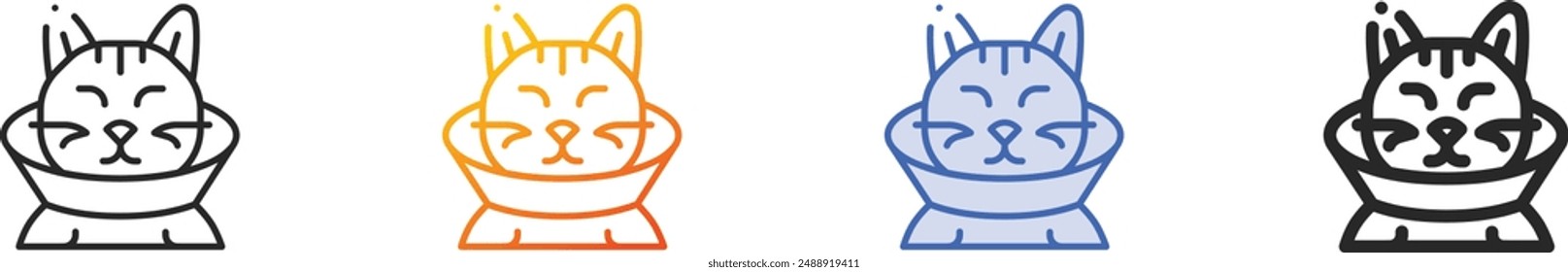 elizabethan collar icon.Thin Linear, Gradient, Blue Stroke and bold Style Design Isolated On White Background