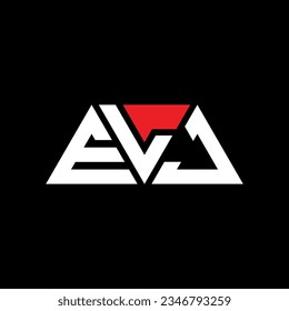 ELJ triangle letter logo design with triangle shape. ELJ triangle logo design monogram. ELJ triangle vector logo template with red color. ELJ triangular logo Simple, Elegant, and Luxurious design.