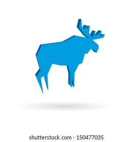 Elk abstract isolated on a white backgrounds
