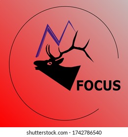 An Elk With Beautiful Abstract Background