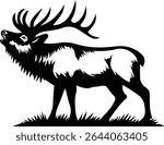 Elk Bugle design - Reindeer isolated on transparent background