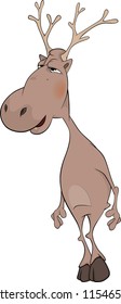 Elk. Cartoon