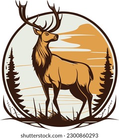 A Elk Cute vector, Cute, Animal