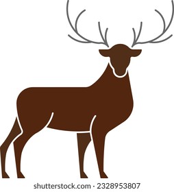 Elk deer antlers caribou reindeer Flat