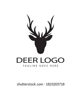 Deer Head Logo Design Stock Vector (Royalty Free) 1124686427