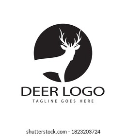 elk deer logo icon vector template.