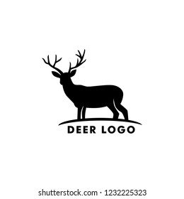 elk deer logo template vector illustration