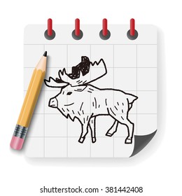 elk doodle