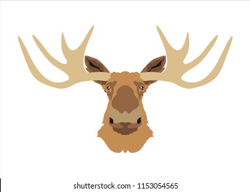  elk head flat icon