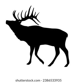 Elk with horn black colour 