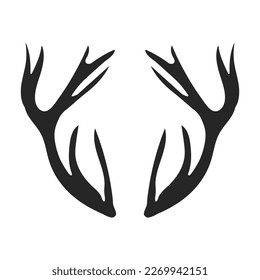 Elk horn vector icon. Black vector icon isolated on white background elk horn.