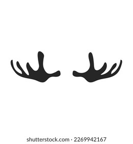 Elk horn vector icon. Black vector icon isolated on white background elk horn.