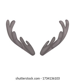 Elk horn vector icon.Cartoon vector icon isolated on white background elk horn.