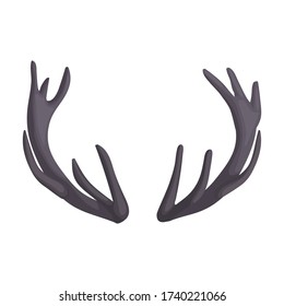 Elk horn vector icon.Cartoon vector icon isolated on white background elk horn.