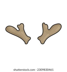 Elk horn vector icon.Color vector icon isolated on white background elk horn.
