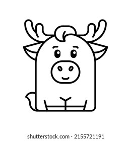 Elk icon. Icon design. Template elements. Flat style