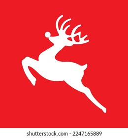 Elk icon, graphic resource template, vector illustration.