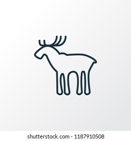 Elk icon line symbol. Premium quality isolated moose element in trendy style.