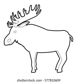 Elk icon. Outline illustration of elk vector icon for web