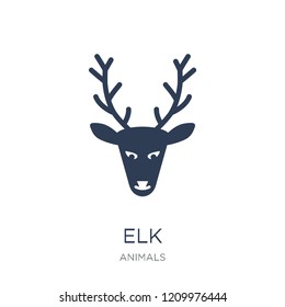 Elk icon. Trendy flat vector Elk icon on white background from animals collection, vector illustration can be use for web and mobile, eps10