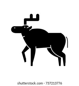 elk  icon, vector illustration, sign on isolated background