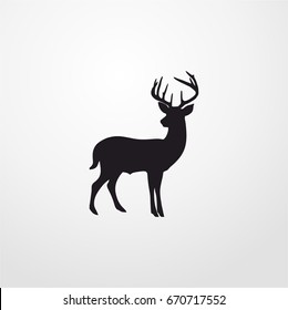 Elk Icon. Vector Sign Symbol On White Background