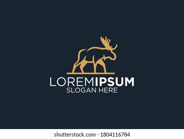 Elk logo design vector template