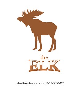 the elk, logo moose design vector illustration