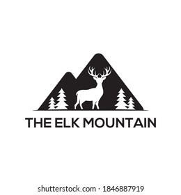 Elk Mountain Vector Logo Designs Inspiration Stock Vector (Royalty Free ...