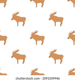Elk pattern seamless background texture repeat wallpaper geometric vector