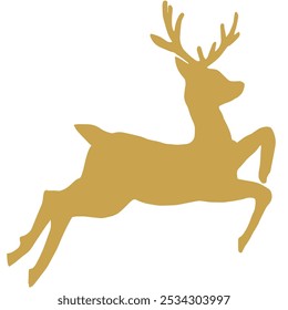 Silhueta de alce animal preto e branco vetor antlers mamífero dourado