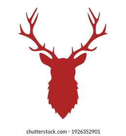 elk silhouette isolated vector with antelopes. deer 