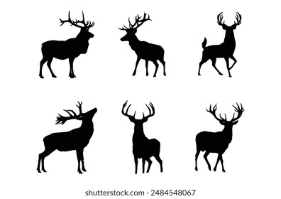 elk silhouette vector art design