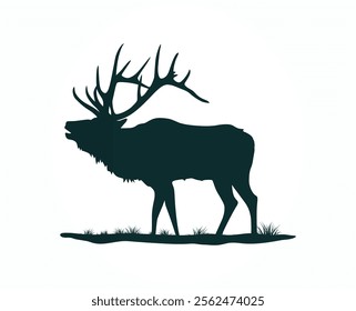 elk silhouette vector art design