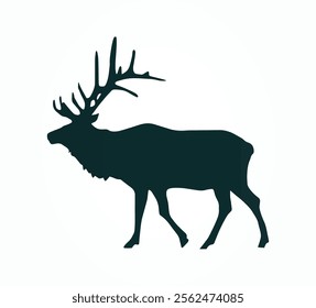 elk silhouette vector art design