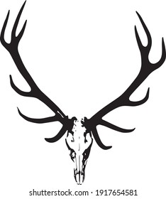 Elk skull animal icon symbol