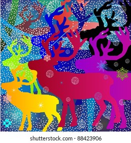 elks, Christmas background