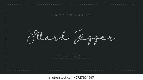Ellard Jagger, Classy elegante fonte, vintage tipo ou luxo premium typeface, vetor Inglês alfabeto real. Tipografia clássica em estilo art déco moderno ou antigo, letras serif para cartaz moderno ou retro