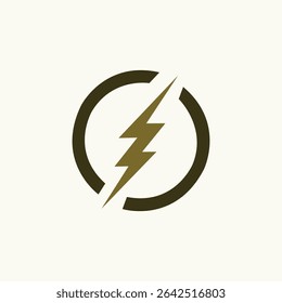 Diseño gráfico y de Vector del logotipo de la fuente de alimentación electrónica