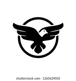 ellegant bird logo circle