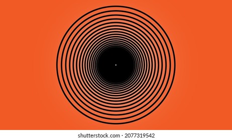 Ellipse background with black ellipse and orange background. Full vector cycle with light effect.