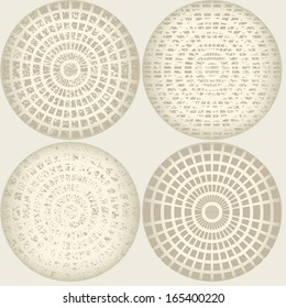 ellipse background with stripe pattern 