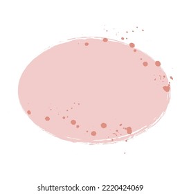 Ellipse Brush Frame With Splash Paint Vector Illustration
