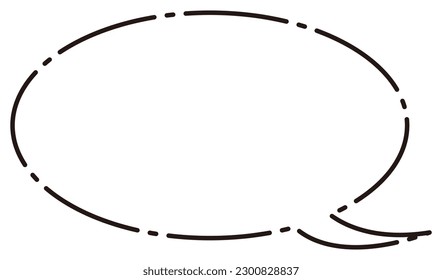 Ellipse callout Dashed line Vector Simple