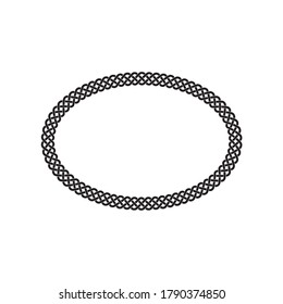 ellipse celtic knot meander frame - medium