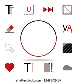 ellipse circle icon. text editor icons universal set for web and mobile