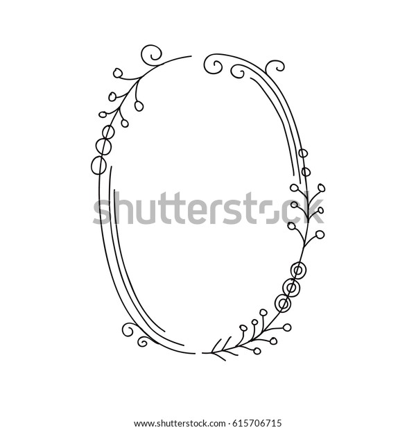 Download Ellipse Floral Doodle Frame Stock Vector (Royalty Free ...
