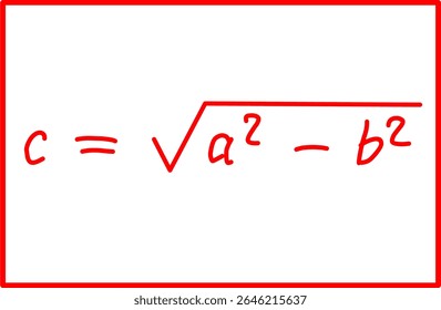 ellipse focus mathematical formula. analytical geometry, ellipse and hyperbola